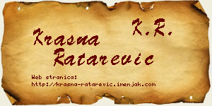 Krasna Ratarević vizit kartica